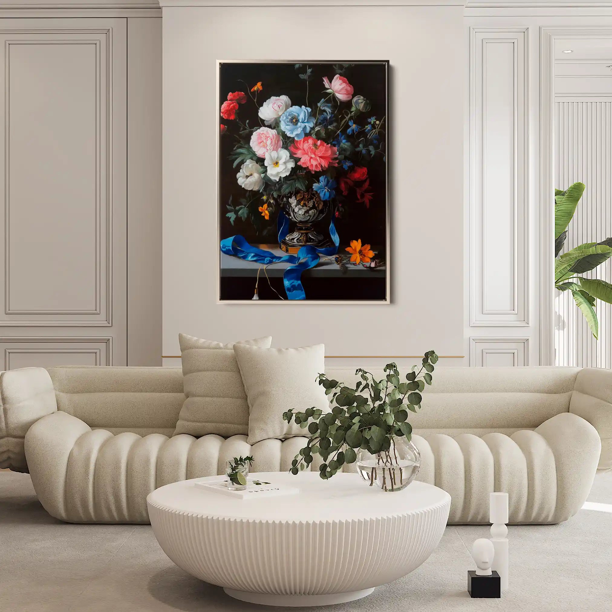Floral 1213 Canvas Art 60 x 40 cm / Black