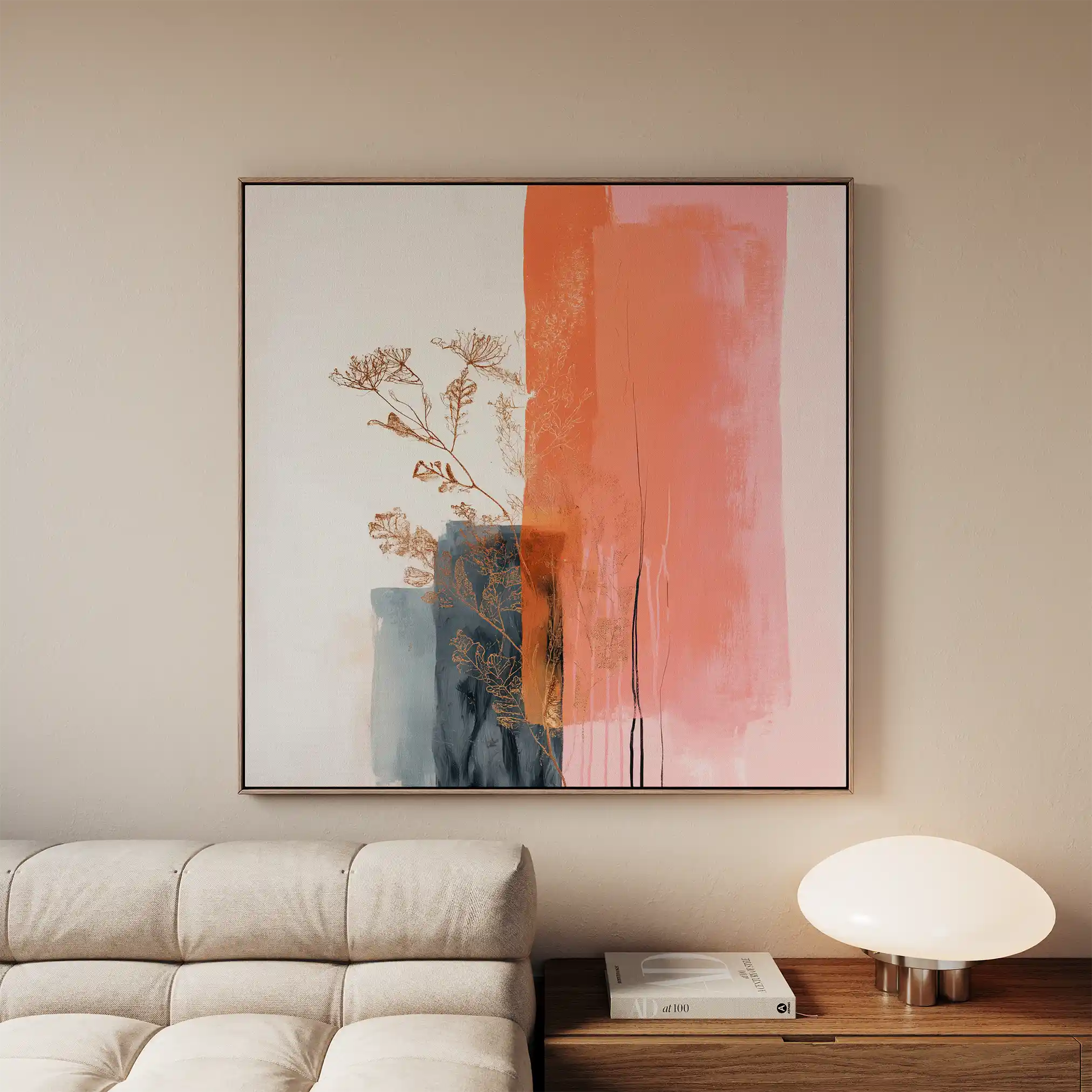 Abstract 1215 Canvas Art 60 x 60 cm / Black