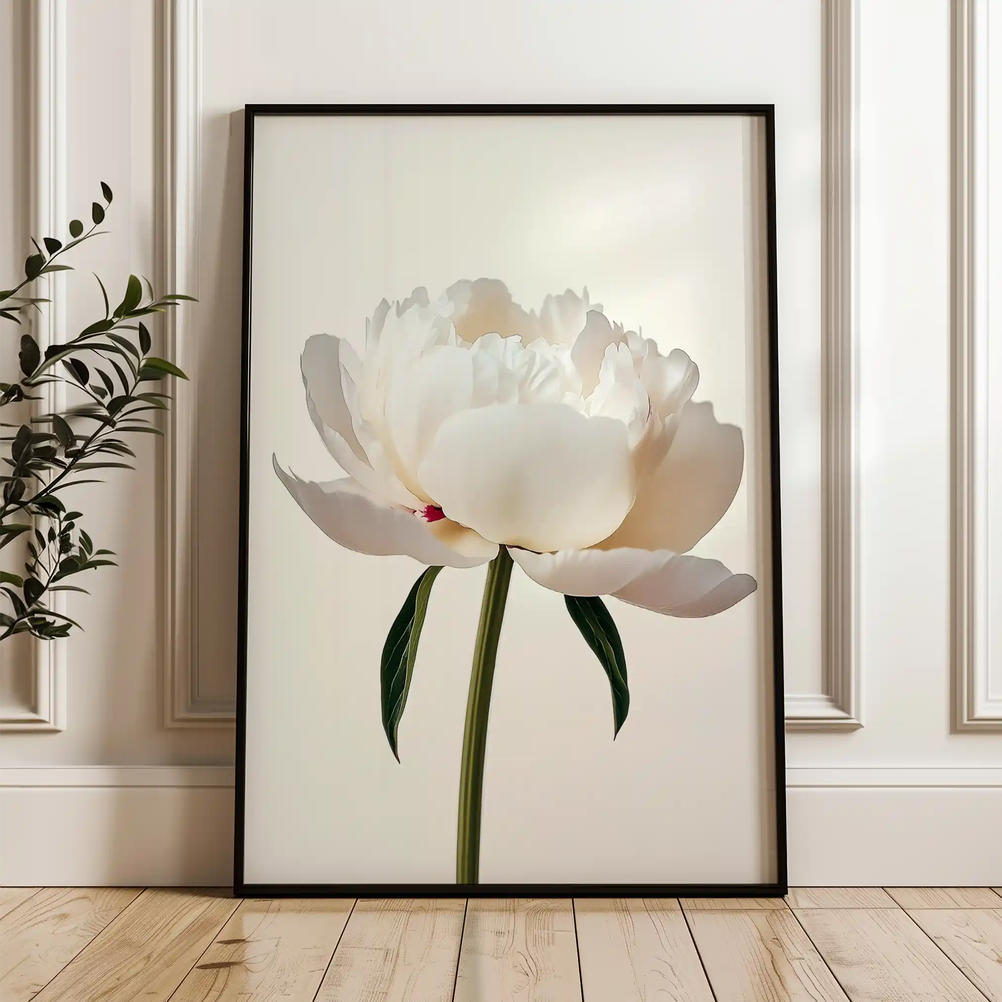 Floral 1216 Canvas Art 60 x 40 cm / Black