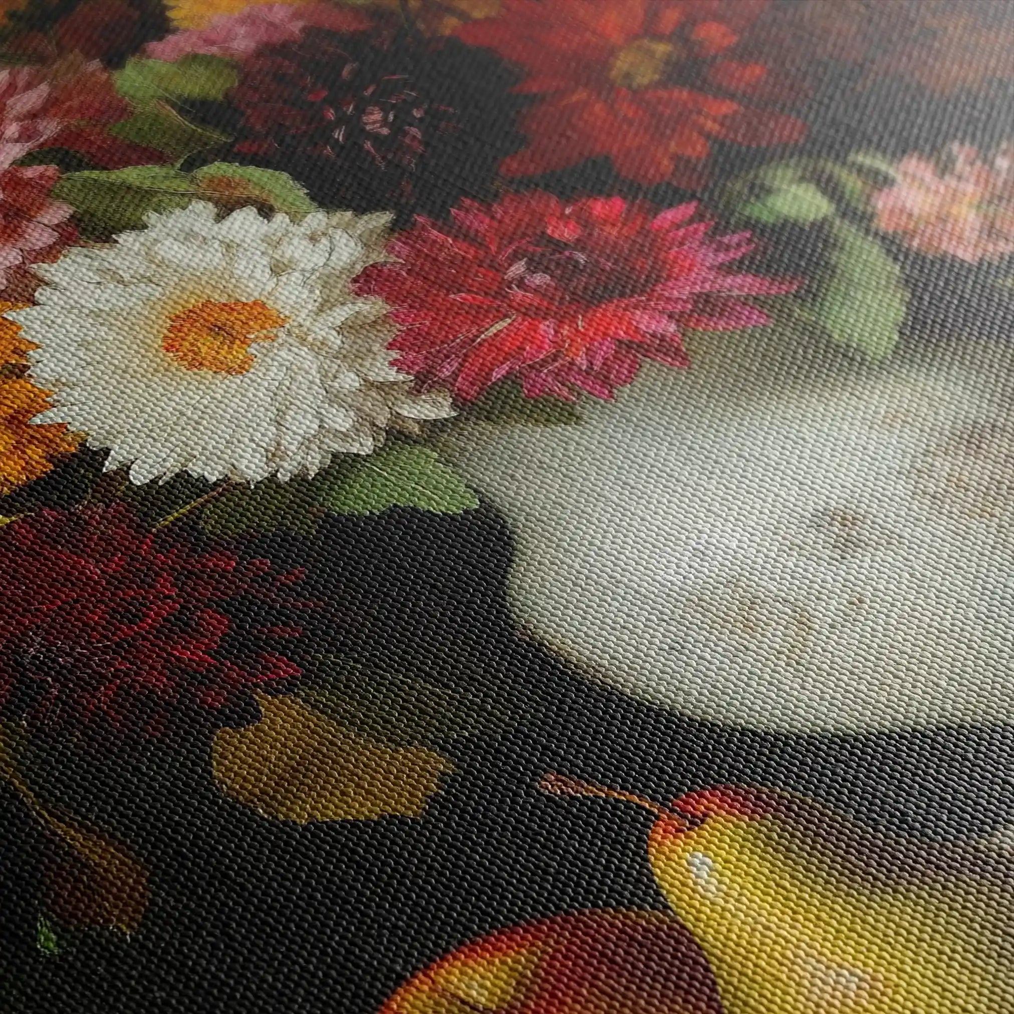 Floral 1217 Canvas Art 60 x 40 cm / Black