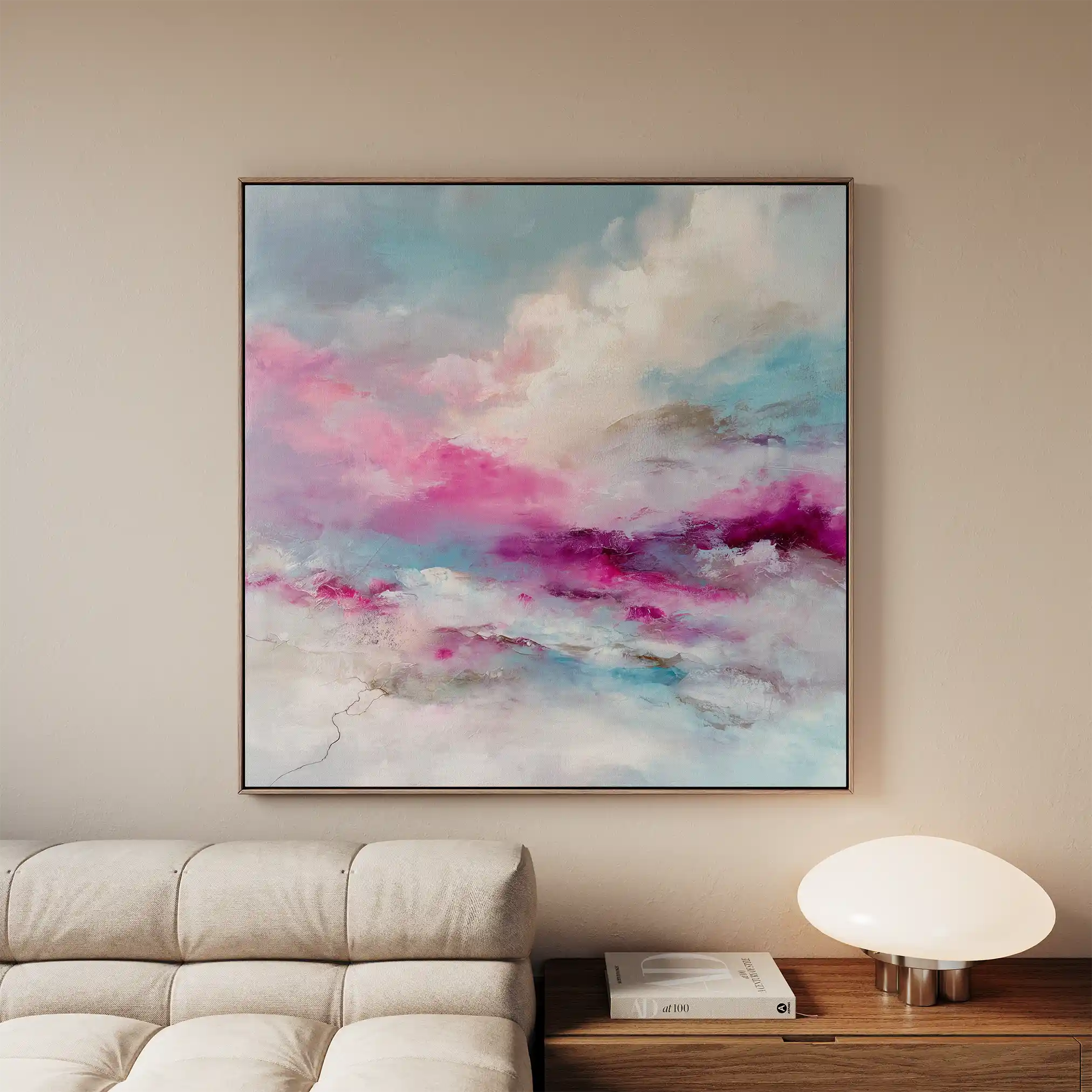 Abstract 1218 Canvas Art 60 x 60 cm / Black