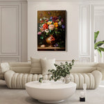 Floral 1219 Canvas Art 60 x 40 cm / Black