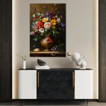 Floral 1219 Canvas Art 60 x 40 cm / Black