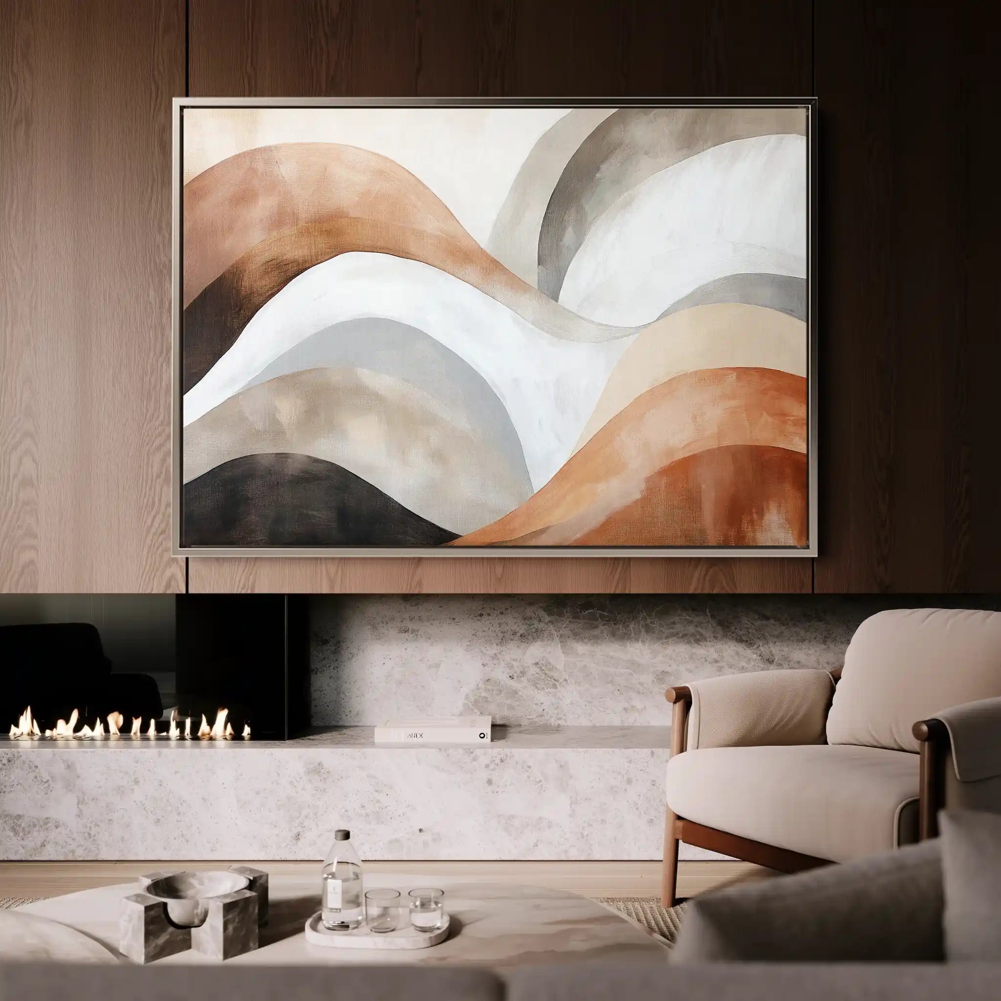 Boho 122 Canvas Art 60 x 40 cm / Black