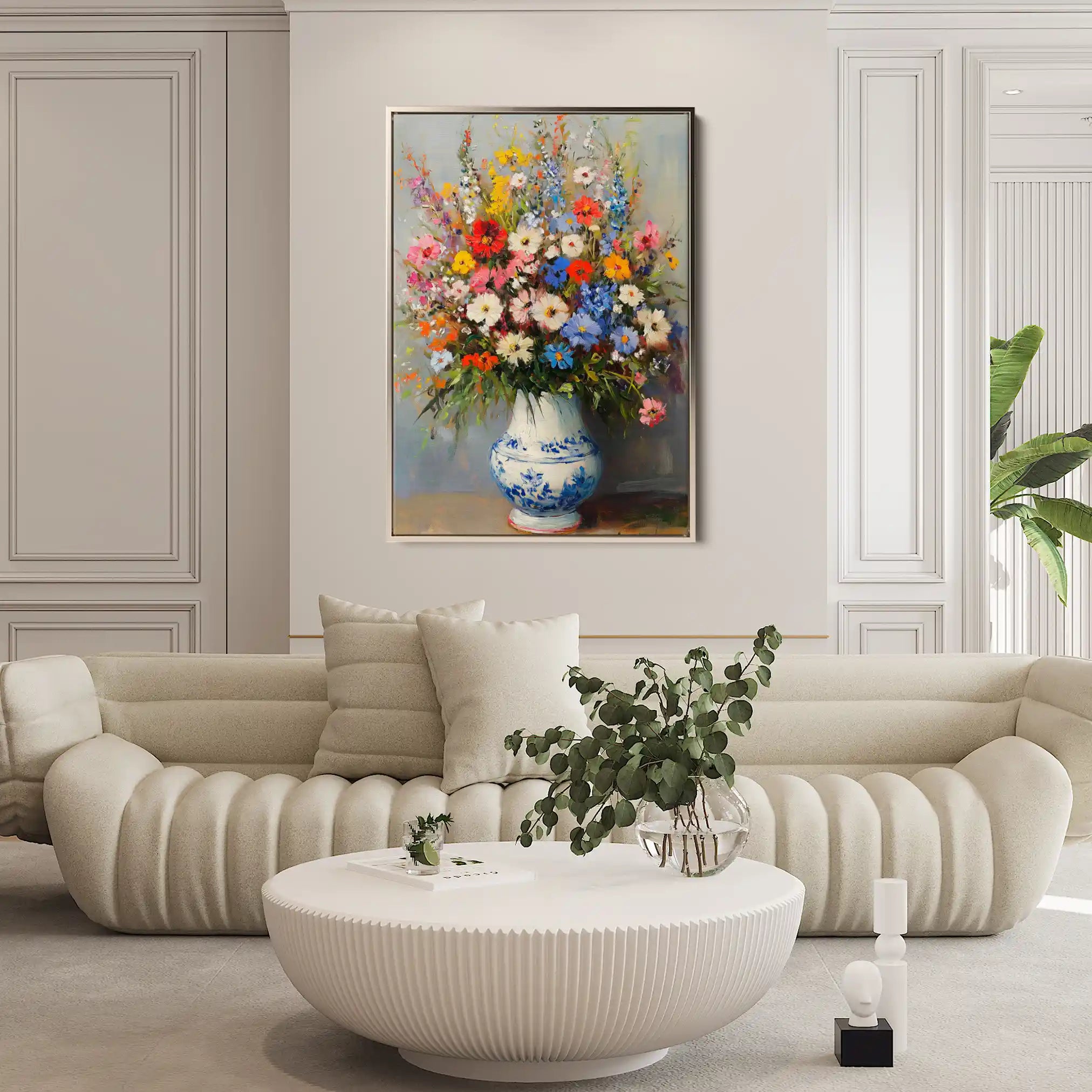 Floral 1220 Canvas Art 60 x 40 cm / Black