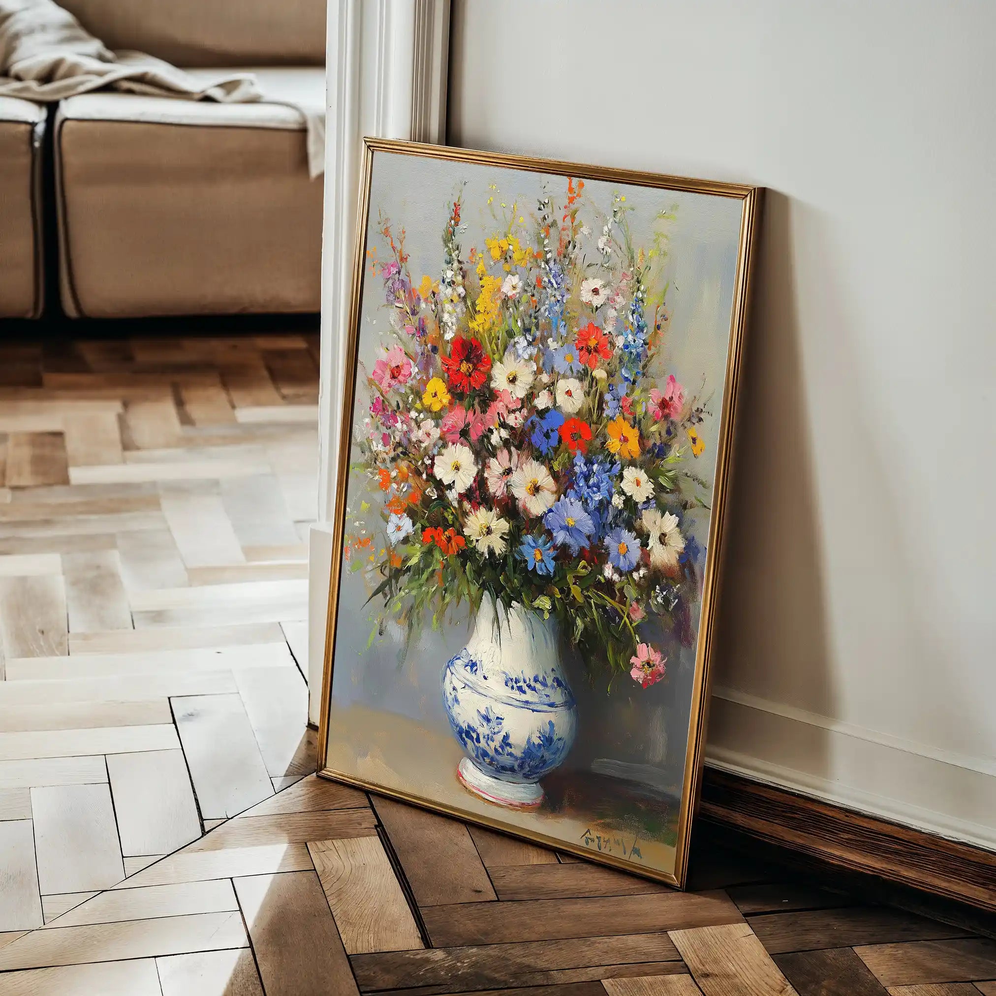 Floral 1220 Canvas Art 60 x 40 cm / Black