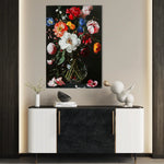 Floral 1224 Canvas Art 60 x 40 cm / Black