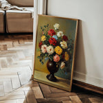 Floral 1227 Canvas Art 60 x 40 cm / Black
