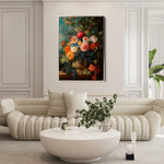 Floral 1228 Canvas Art 60 x 40 cm / Black
