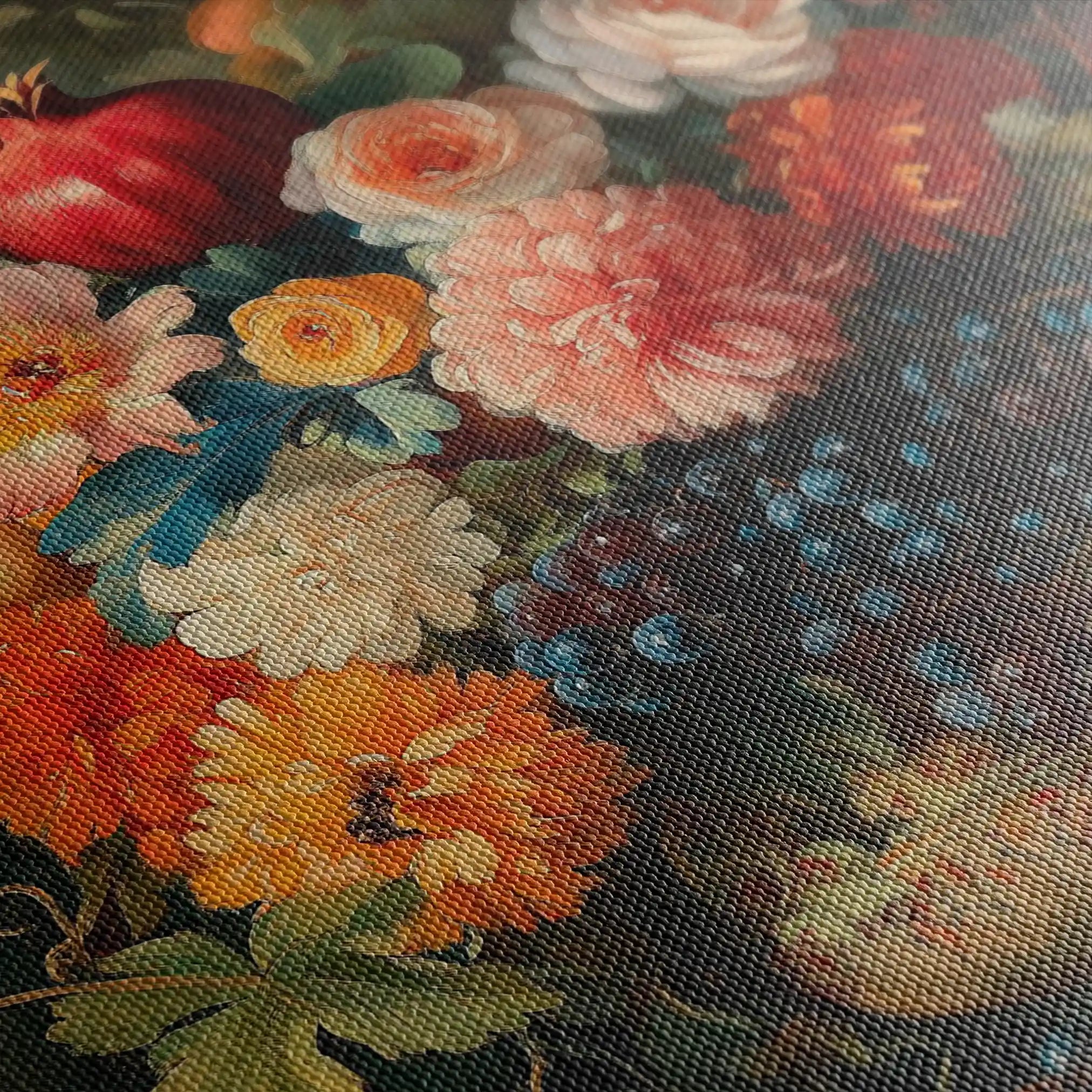 Floral 1228 Canvas Art 60 x 40 cm / Black