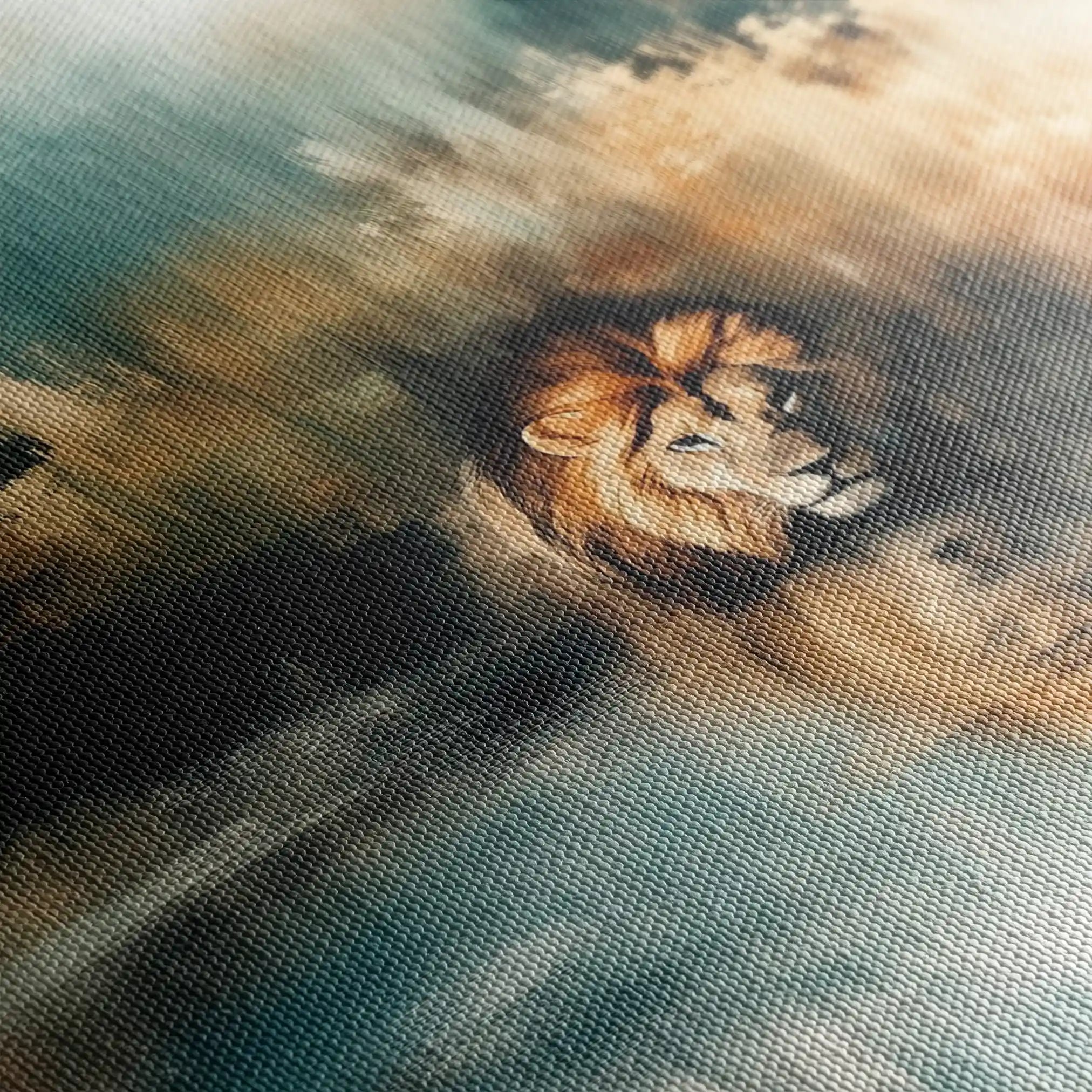 Animals 123 Canvas Art 60 x 40 cm / Black