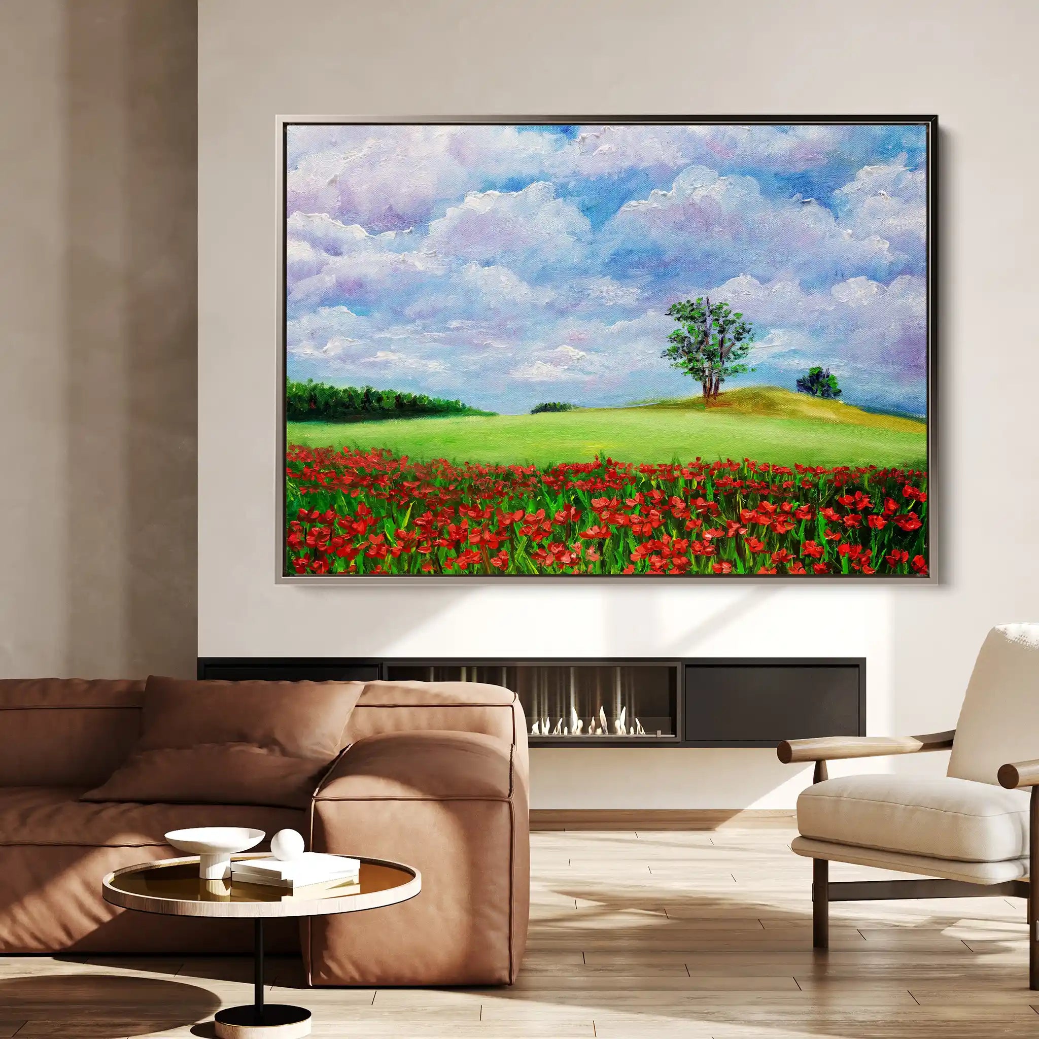 Landscape 123 Canvas Art 60 x 40 cm / Black