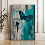 Floral 1233 Canvas Art 60 x 40 cm / Black