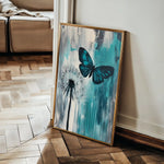 Floral 1233 Canvas Art 60 x 40 cm / Black