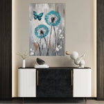 Floral 1234 Canvas Art 60 x 40 cm / Black