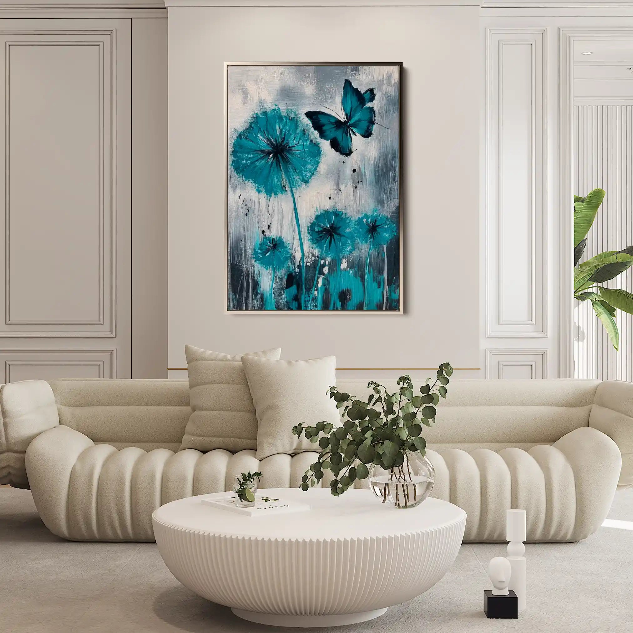 Floral 1235 Canvas Art 60 x 40 cm / Black