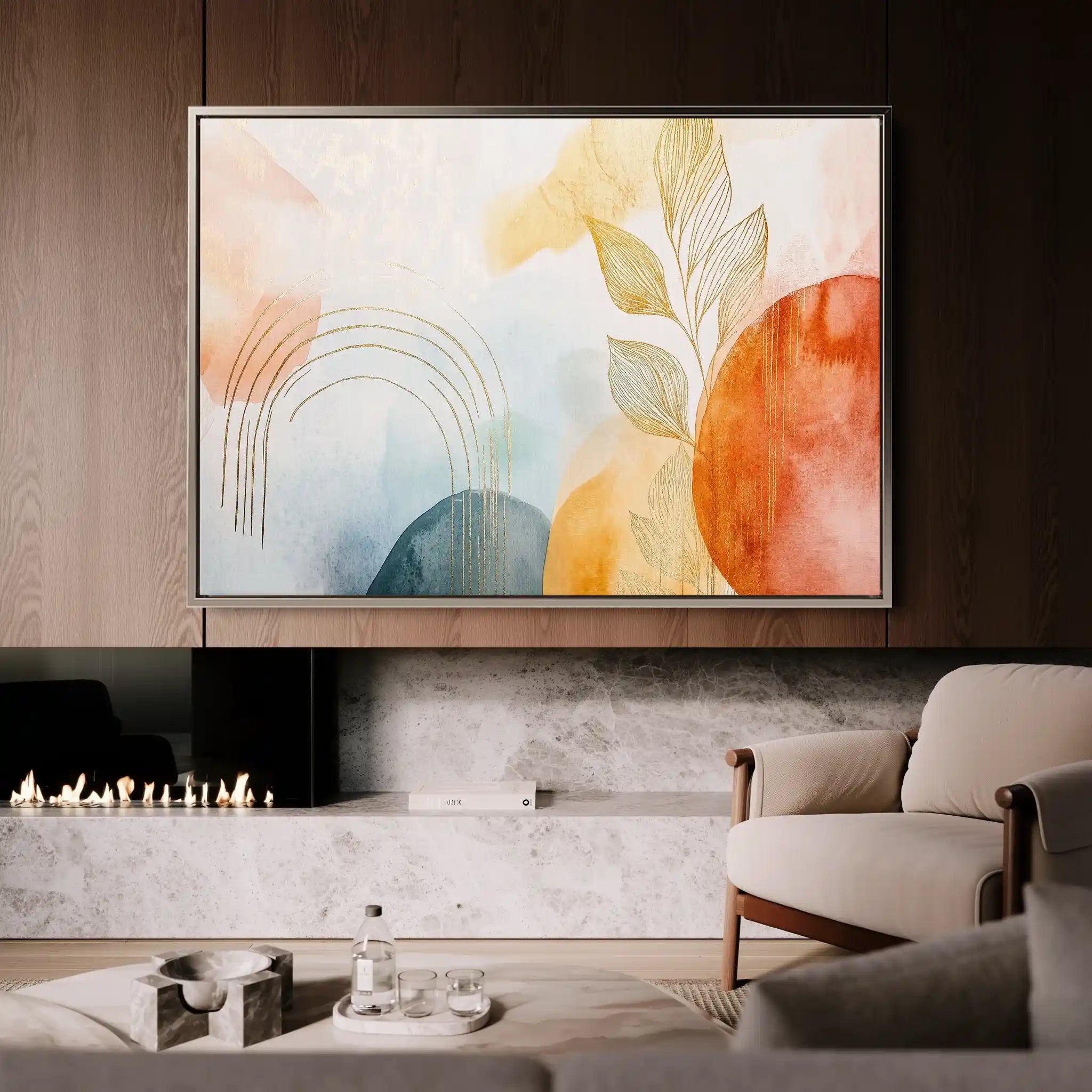 Boho 124 Canvas Art 60 x 40 cm / Black