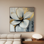 Floral 1242 Canvas Art 60 x 60 cm / Black