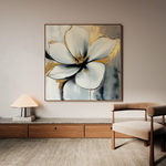 Floral 1242 Canvas Art 60 x 60 cm / Black