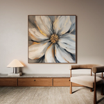Floral 1243 Canvas Art 60 x 60 cm / Black