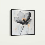 Floral 1244 Canvas Art 60 x 60 cm / Black