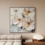 Floral 1245 Canvas Art 60 x 60 cm / Black