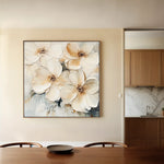 Floral 1245 Canvas Art 60 x 60 cm / Black