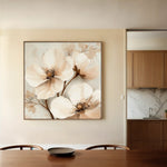 Floral 1246 Canvas Art 60 x 60 cm / Black
