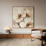 Floral 1246 Canvas Art 60 x 60 cm / Black