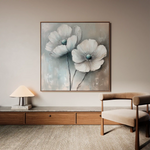 Floral 1247 Canvas Art 60 x 60 cm / Black