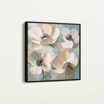 Floral 1248 Canvas Art 60 x 60 cm / Black