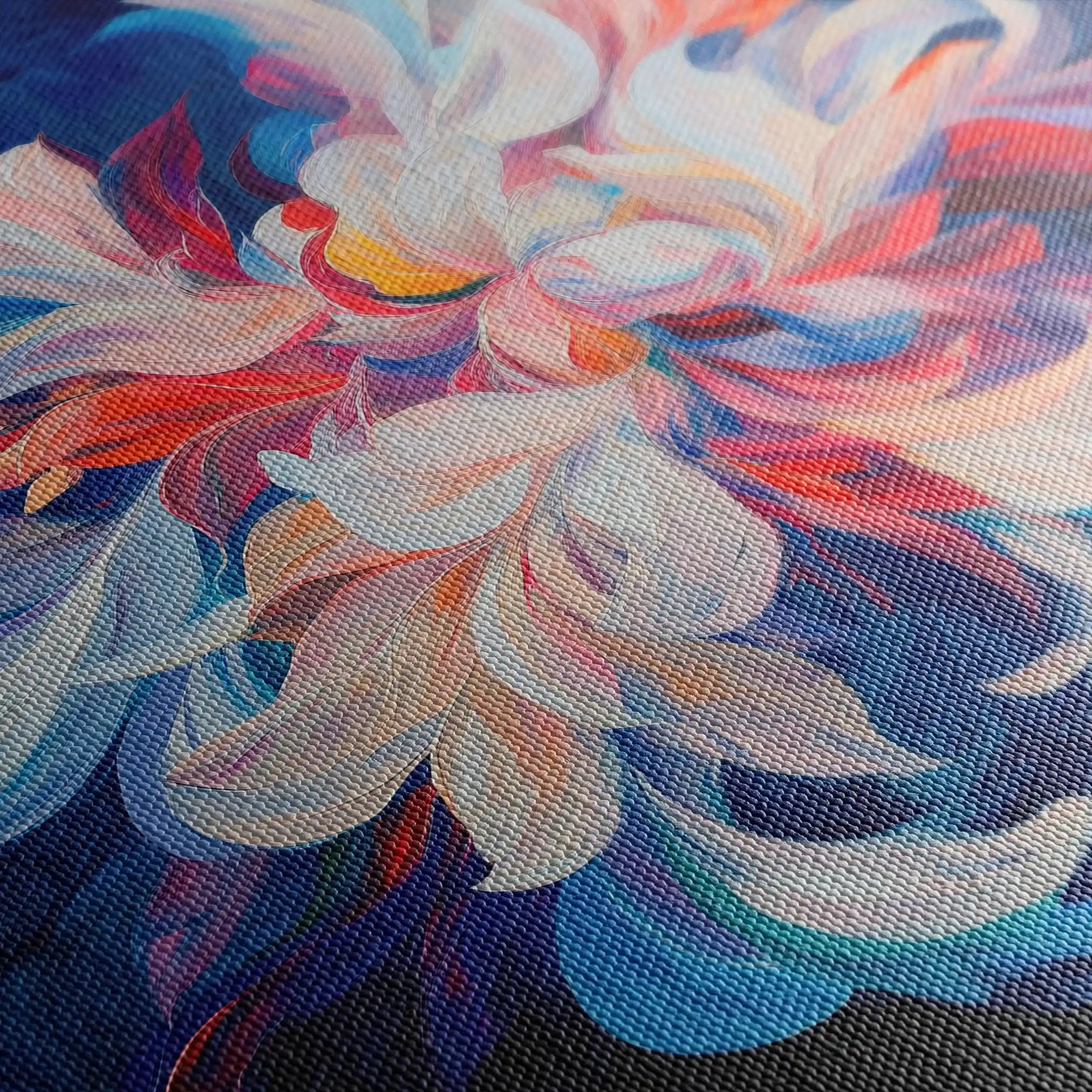 Floral 1249 Canvas Art 60 x 60 cm / Black