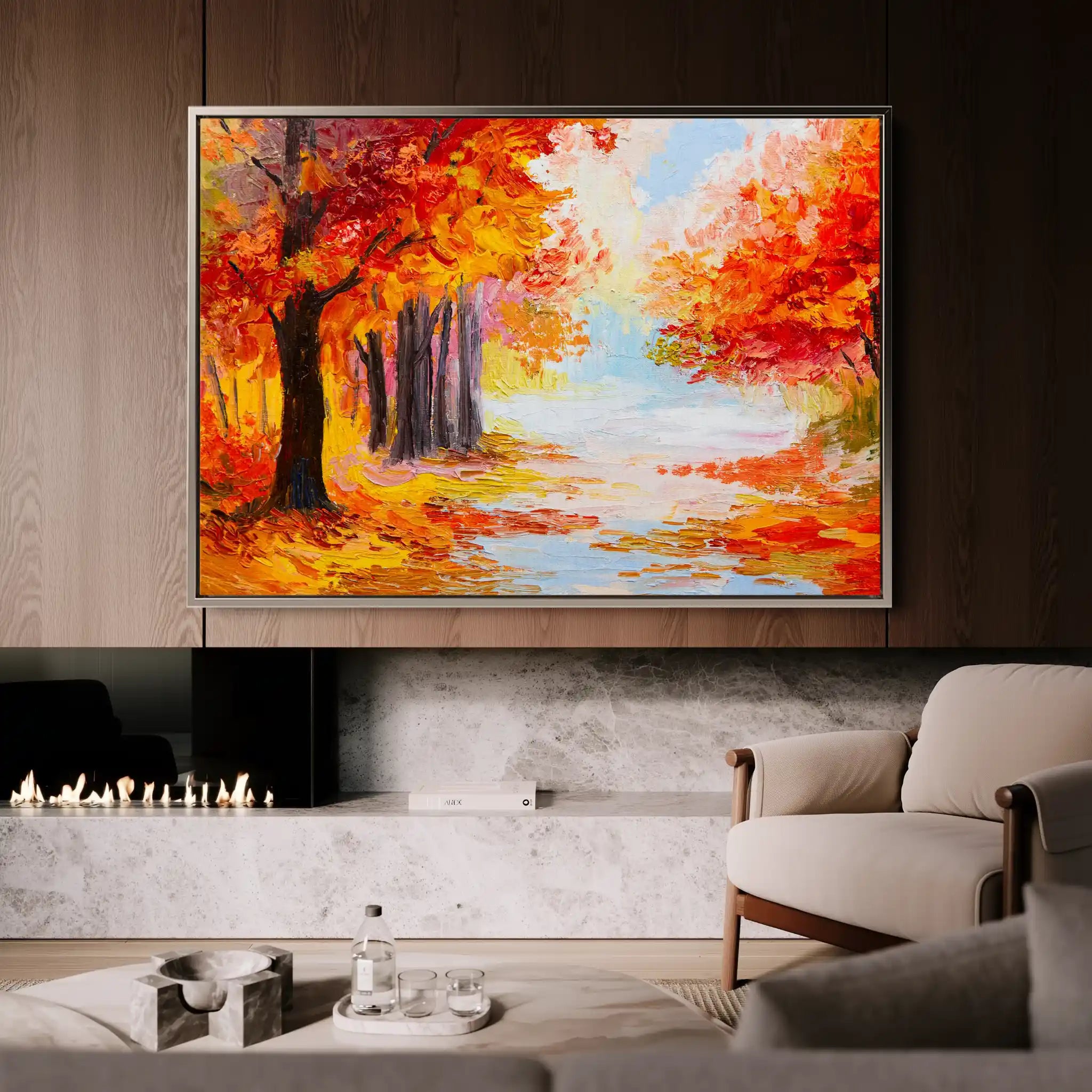 Landscape 125 Canvas Art 60 x 40 cm / Black