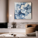 Floral 1250 Canvas Art 60 x 60 cm / Black