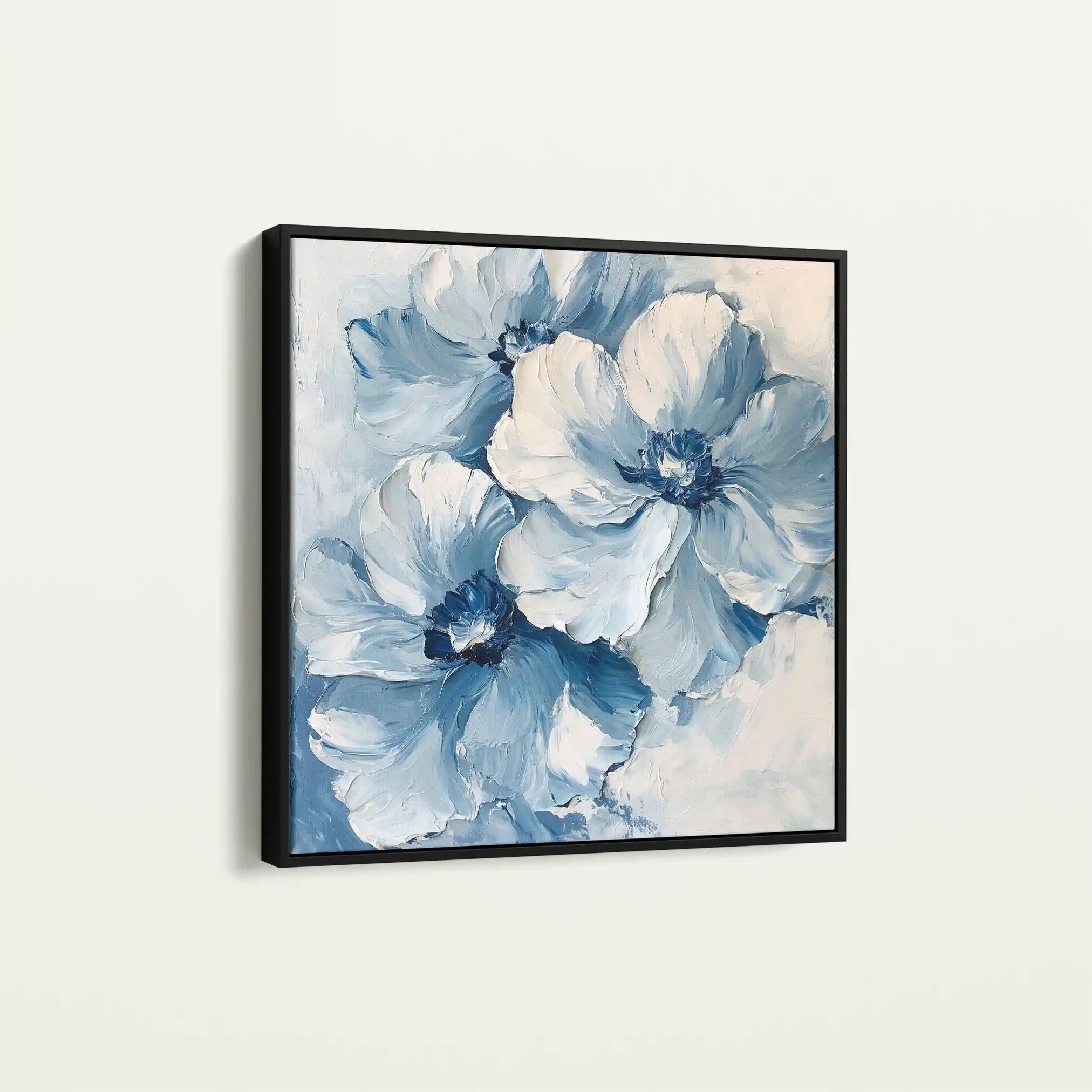 Floral 1250 Canvas Art 60 x 60 cm / Black