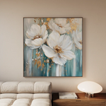 Floral 1252 Canvas Art 60 x 60 cm / Black
