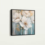 Floral 1252 Canvas Art 60 x 60 cm / Black