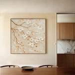 Floral 1253 Canvas Art 60 x 60 cm / Black