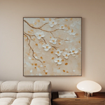 Floral 1253 Canvas Art 60 x 60 cm / Black