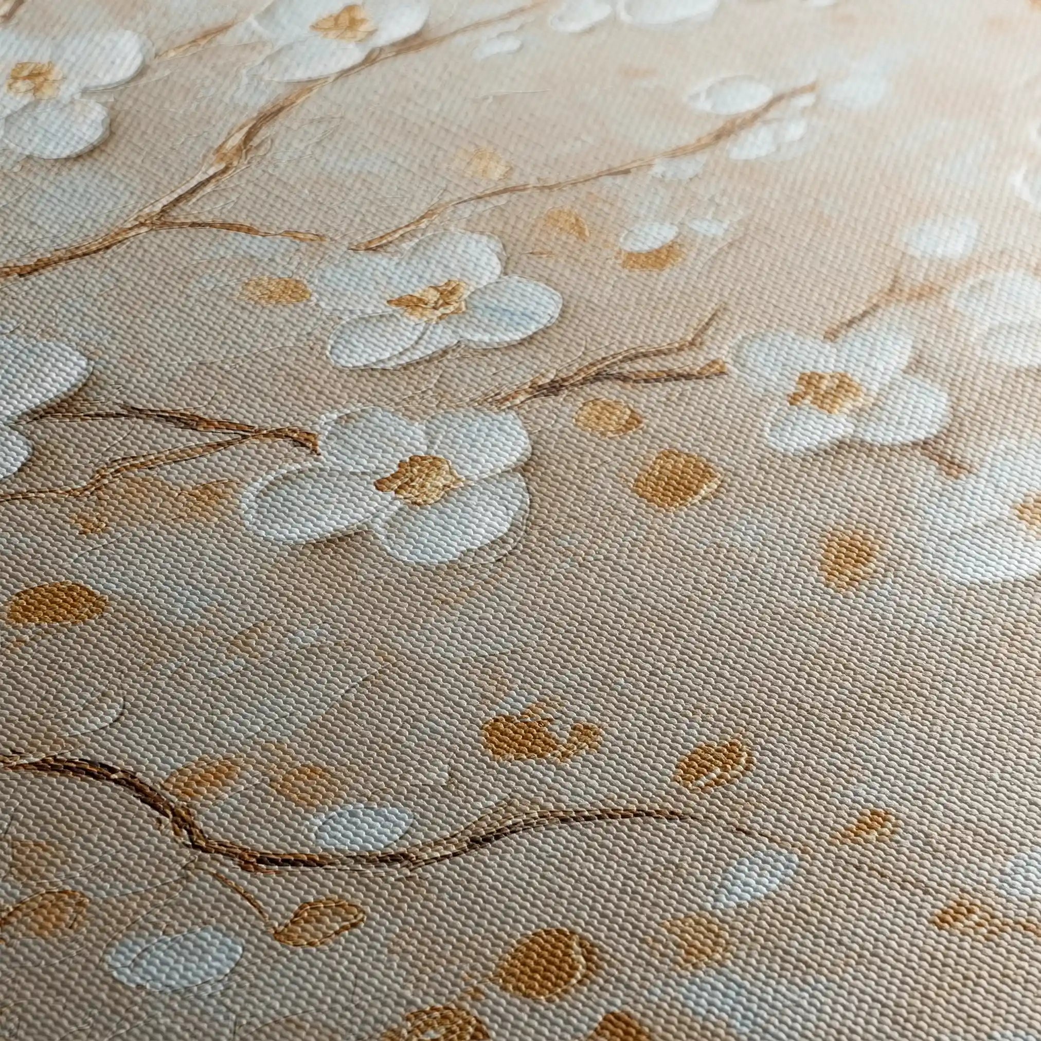 Floral 1253 Canvas Art 60 x 60 cm / Black