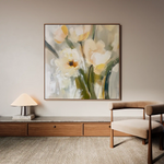 Floral 1255 Canvas Art 60 x 60 cm / Black
