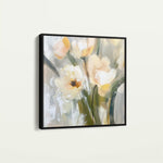 Floral 1255 Canvas Art 60 x 60 cm / Black