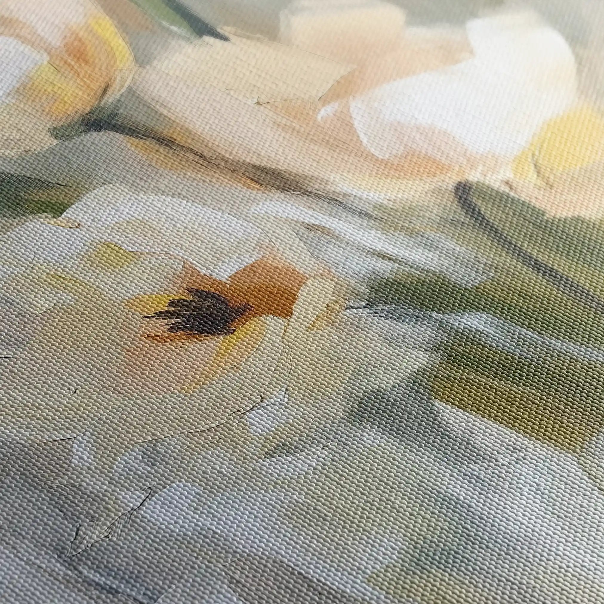 Floral 1255 Canvas Art 60 x 60 cm / Black