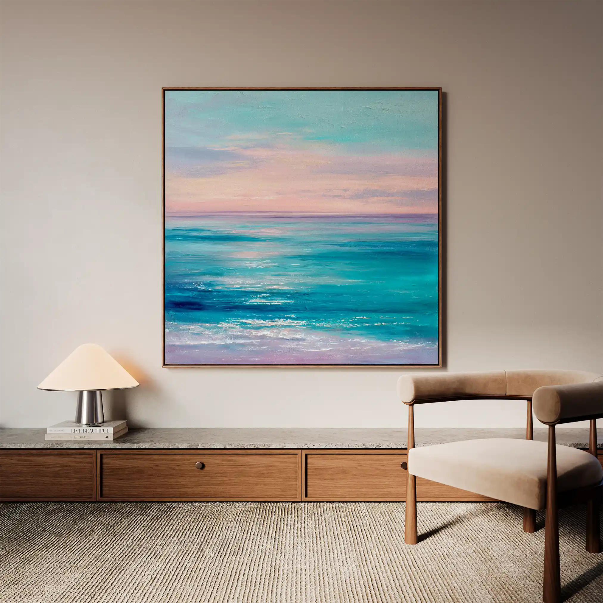 Abstract 1256 Canvas Art 60 x 60 cm / Black