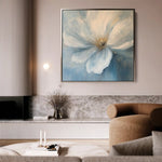 Floral 1256 Canvas Art 60 x 60 cm / Black