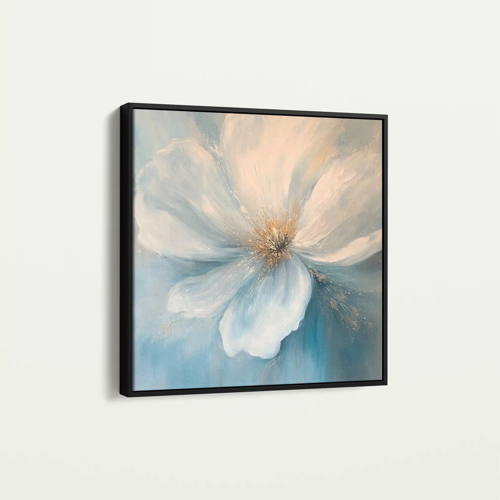 Floral 1256 Canvas Art 60 x 60 cm / Black