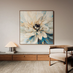 Floral 1257 Canvas Art 60 x 60 cm / Black