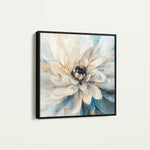Floral 1257 Canvas Art 60 x 60 cm / Black