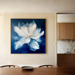 Floral 1258 Canvas Art 60 x 60 cm / Black