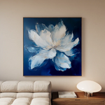 Floral 1258 Canvas Art 60 x 60 cm / Black
